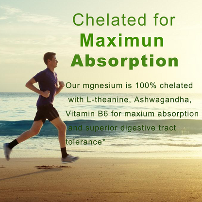 Triple Magnesium Complex | Magnesium Glycinate, Malate & Taurate | Highly Absorption Chelated Form | Magnesium Glycinate Liquid w/L-Theanine, Ashwagandha for Bone, Heart, Muscle Health