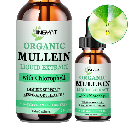 Mullein Drops for Lungs | Powerful Mullein Leaf Extract with Chlorophyll, Vitamin C, Cinnamon for Immune Support, Detox & Respiratory Support, Bronchial Support | Non-GMO, Kosher, Gluten-Free